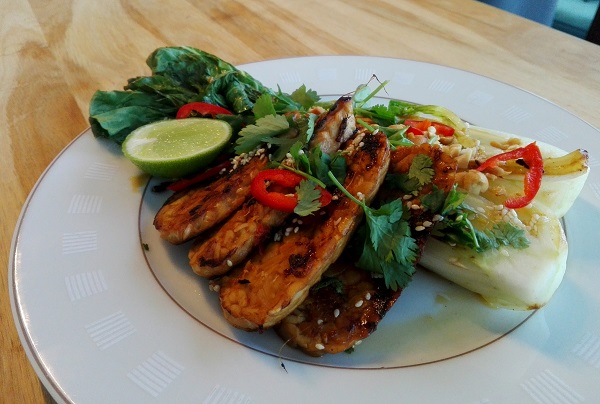 paksoi en tempeh van de grill