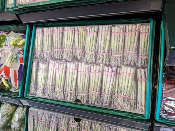 asperges karton supermarkt